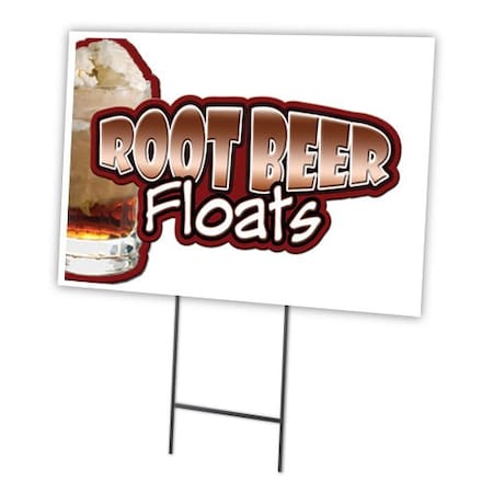Signmission Root Beer Float Yard Sign & Stake outdoor plastic coroplast window, C-1216-DS-Root Beer Float C-1216-DS-Root Beer Float